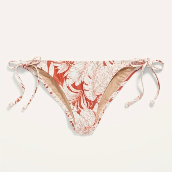 String Bikini Swim 2XL Bottom Women Tropical Palm Leaves Low-Rise Old Navy - Picture 1 of 9